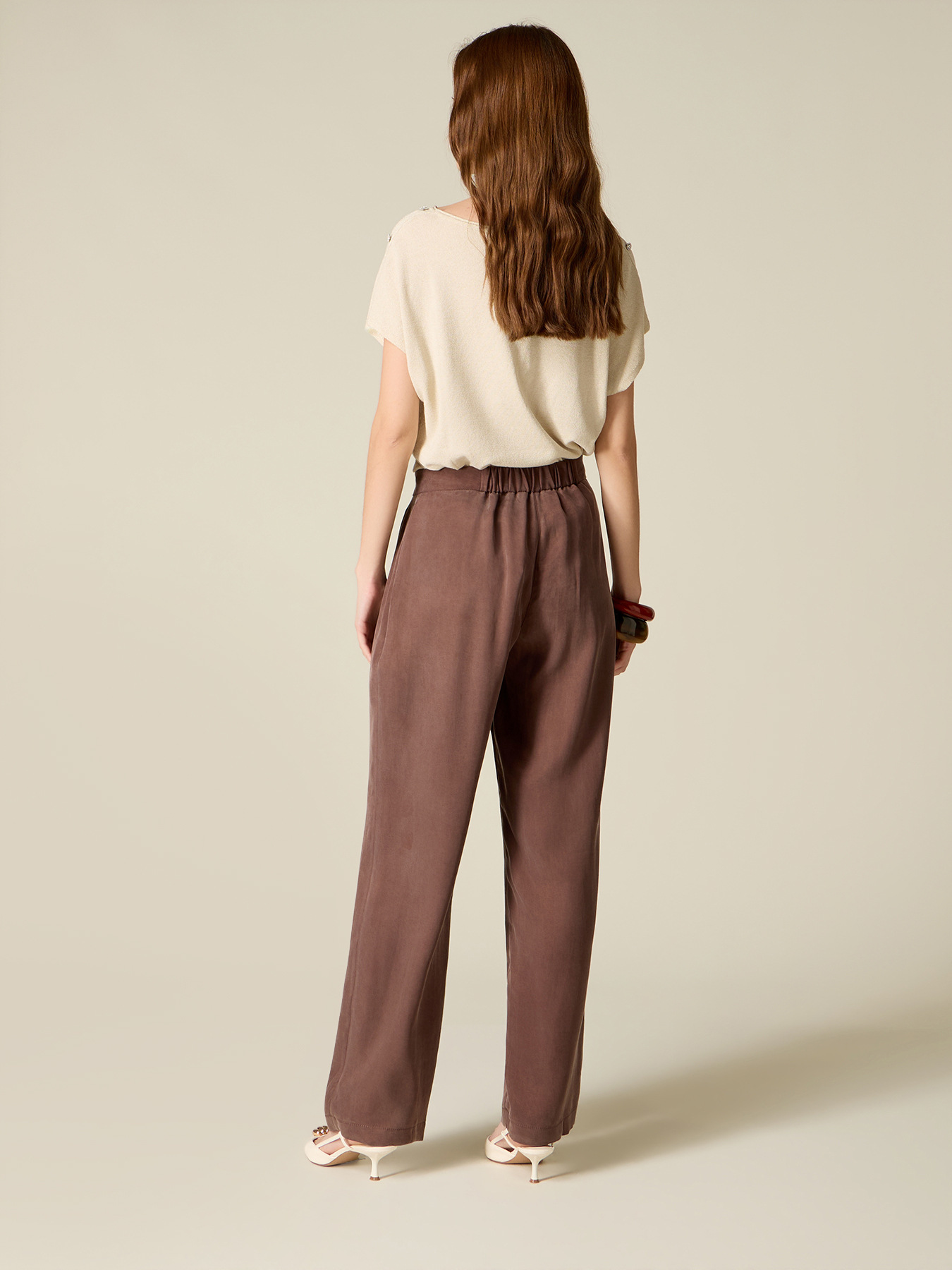 Pantalones palazzo de lyocell image number 1