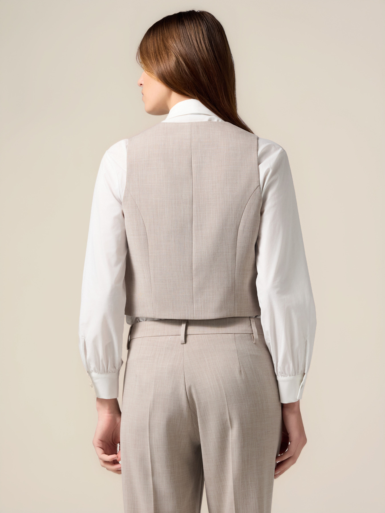 Short viscose blend vest image number 1