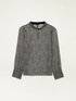 Gemusterte Bluse aus Georgette image number 4