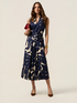 Flare dress in patterned poplin image number 0