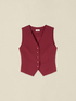 Crepe fabric vest image number 3