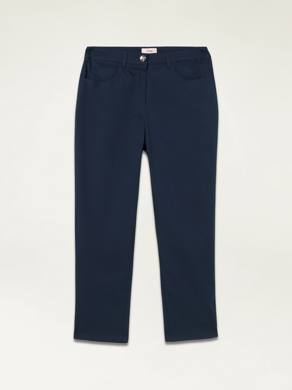 Cotton-blend Capri trousers