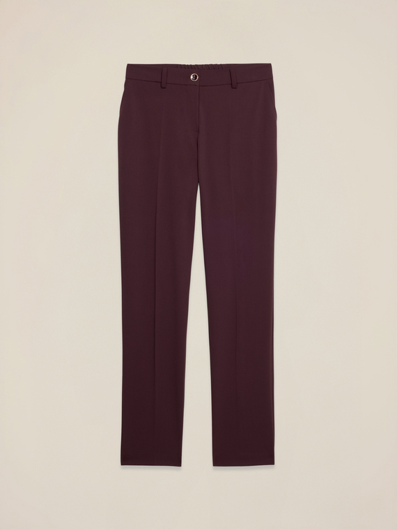 Pantalon en flanelle m&eacute;lang&eacute;e &agrave; la viscose