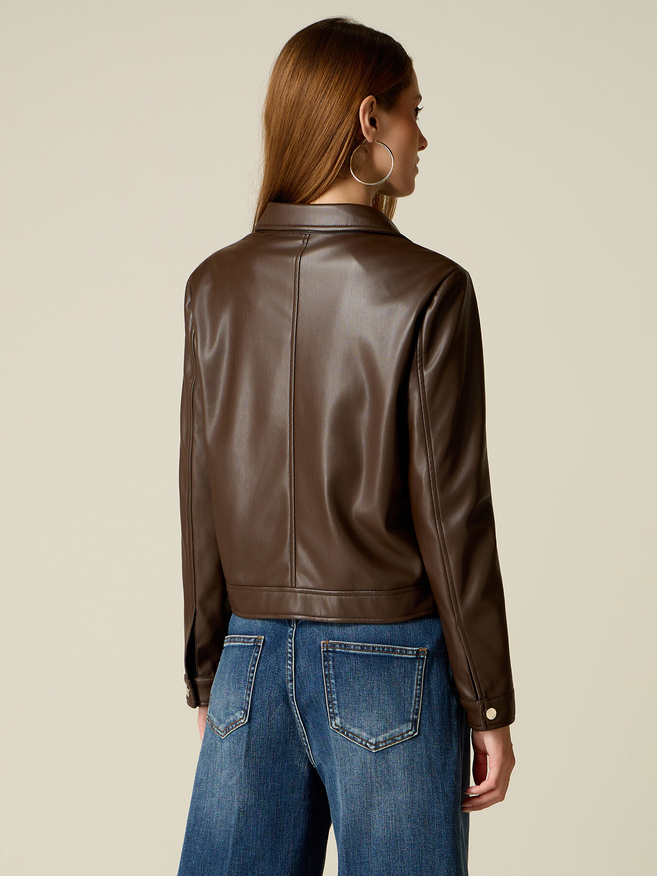 Chaqueta de tejido revestido image number 1