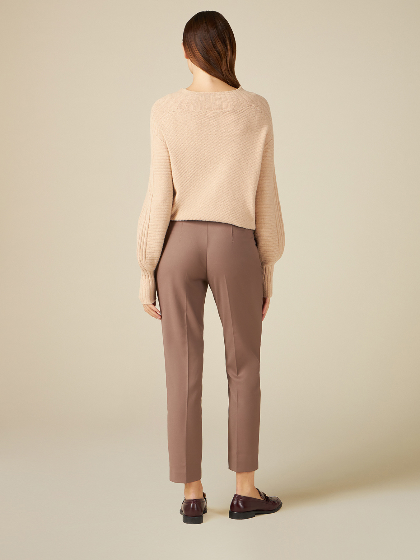 Pantalones pitillo de franela image number 1