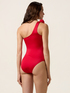 Maillot de bain une pi&egrave;ce asym&eacute;trique avec volant image number 1