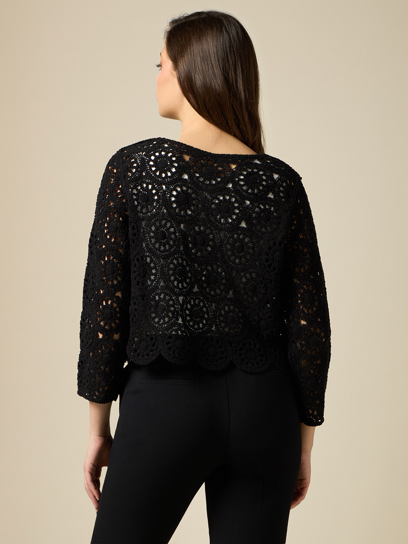 Cardigan scurt croșetat image number 1