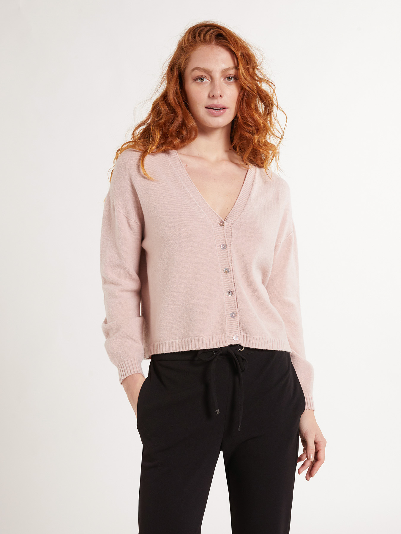 Cardigan con scollo a V image number 0