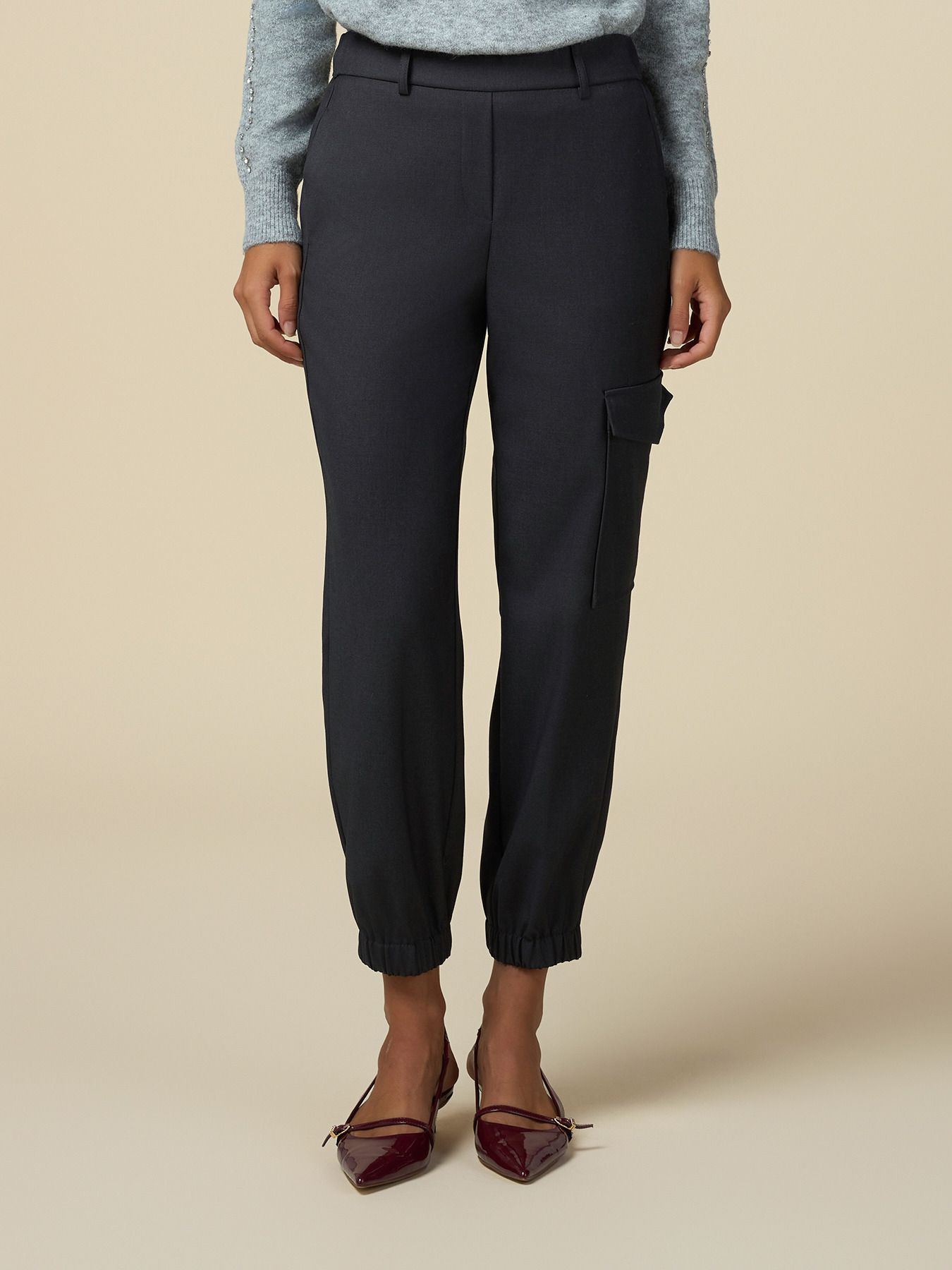 Flannel cargo joggers image number 3