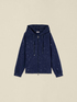 Felpa con zip, cappuccio e paillettes image number 3