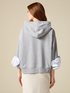 sweatshirt with poplin rose detail image number 1