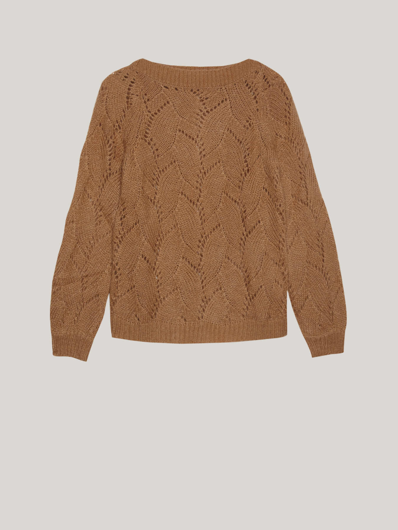 Mohair blend sweater with openwork image number 3