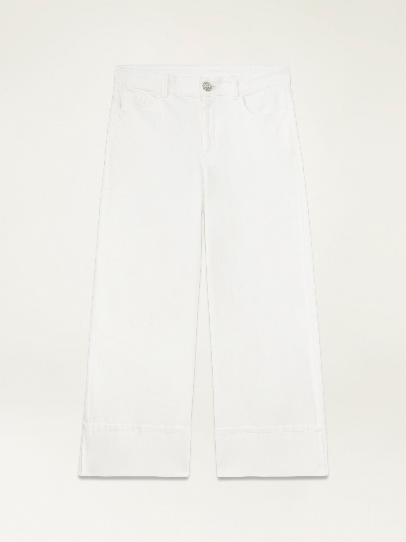 Pantalon Femme 7/8 Coton Stretch Vert