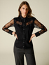 Denim and lace shirt image number 0