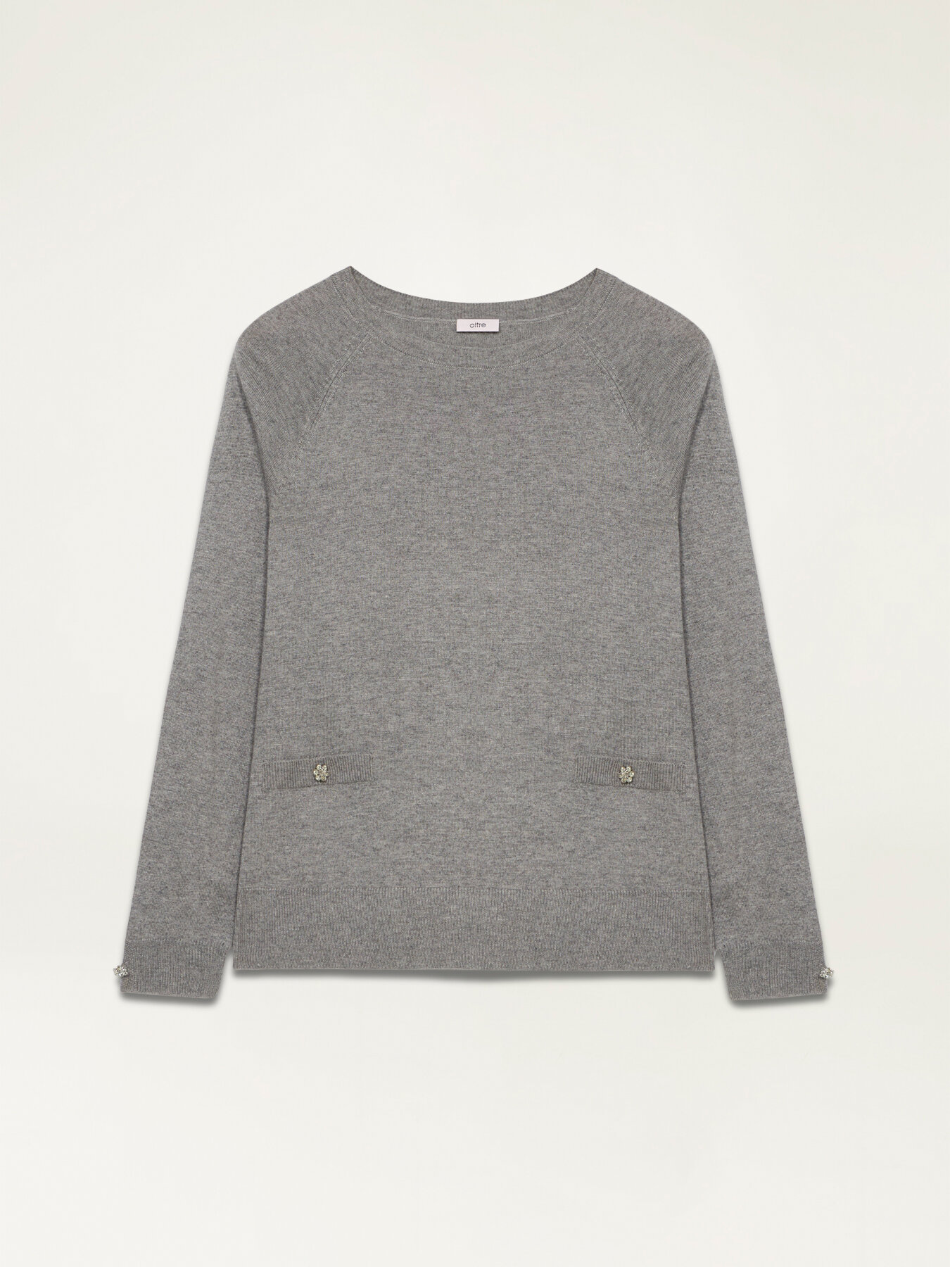 Maglia misto cashmere con bottoni gioiello image number 3