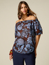 Off-shoulder cotton blouse image number 0