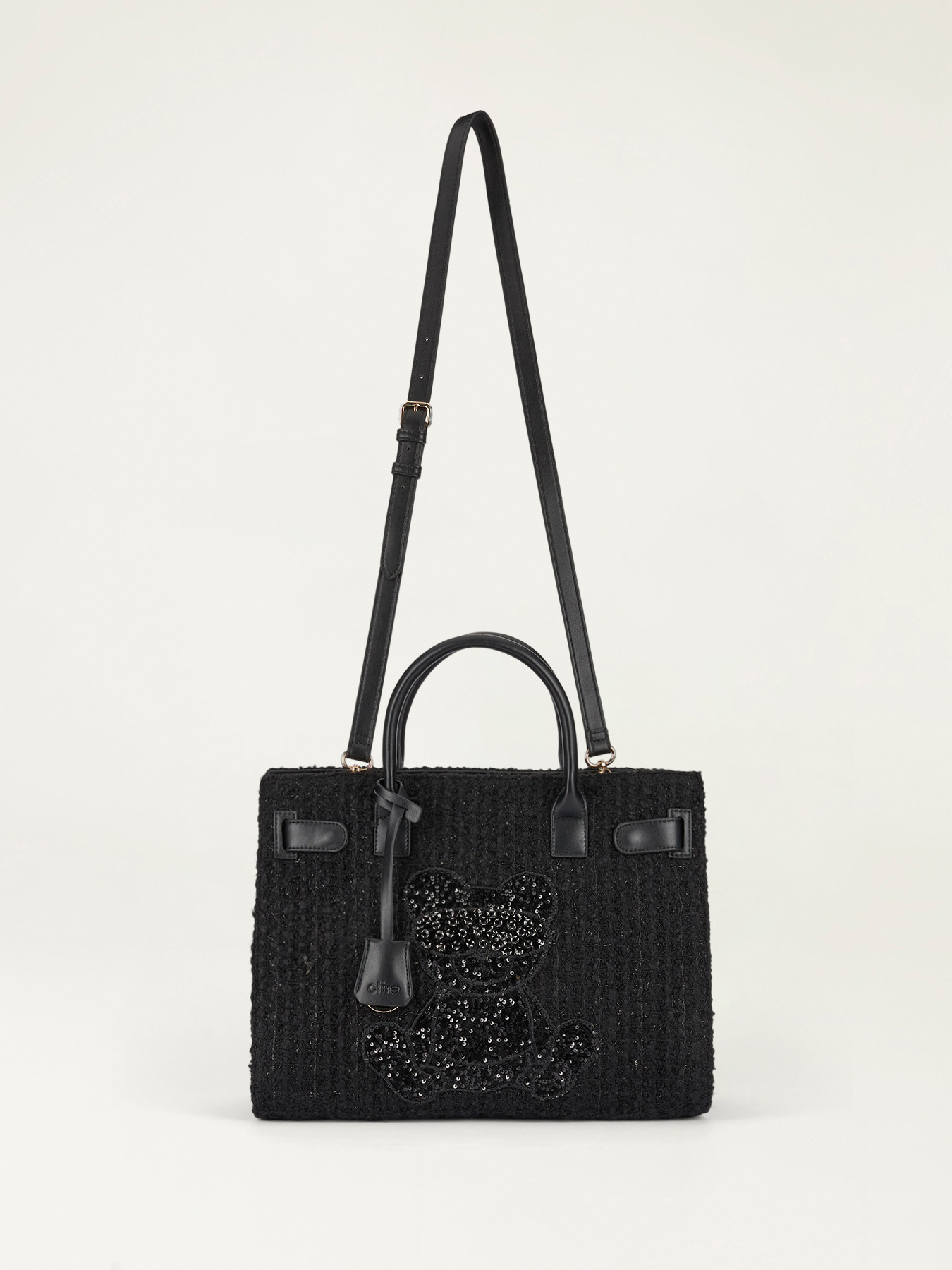 Tweed oversized tote bag image number 1