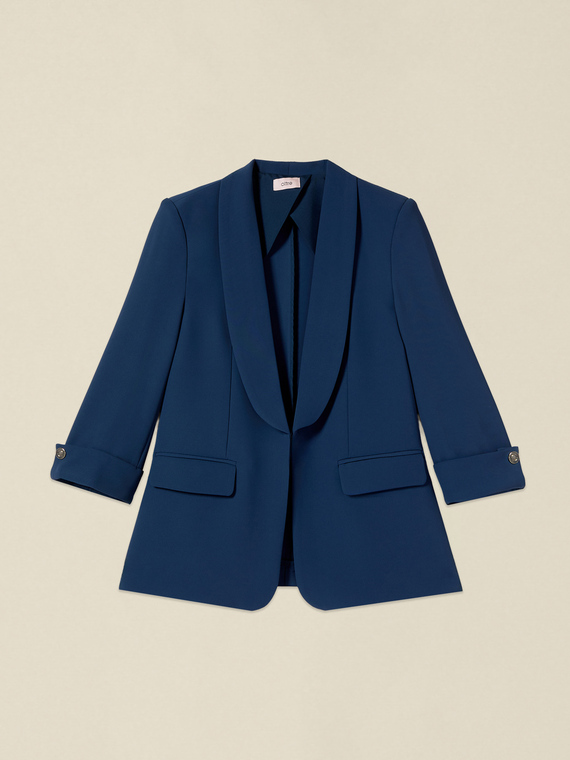 Fluid fabric blazer