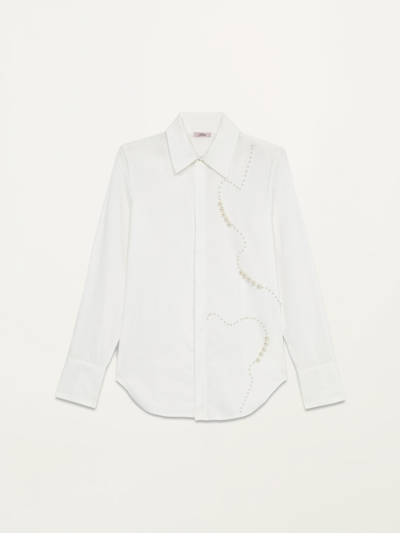 Camisa con bordado de perlas image number 3