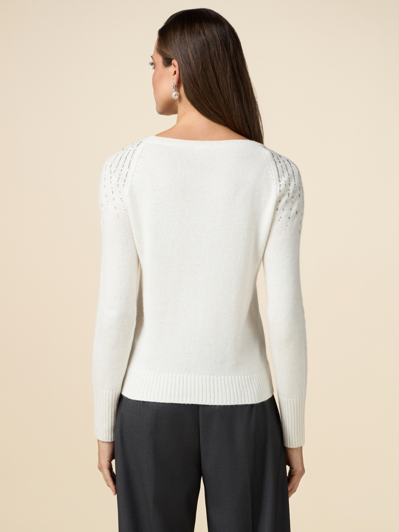 Wool blend sweater with sequins image number 1