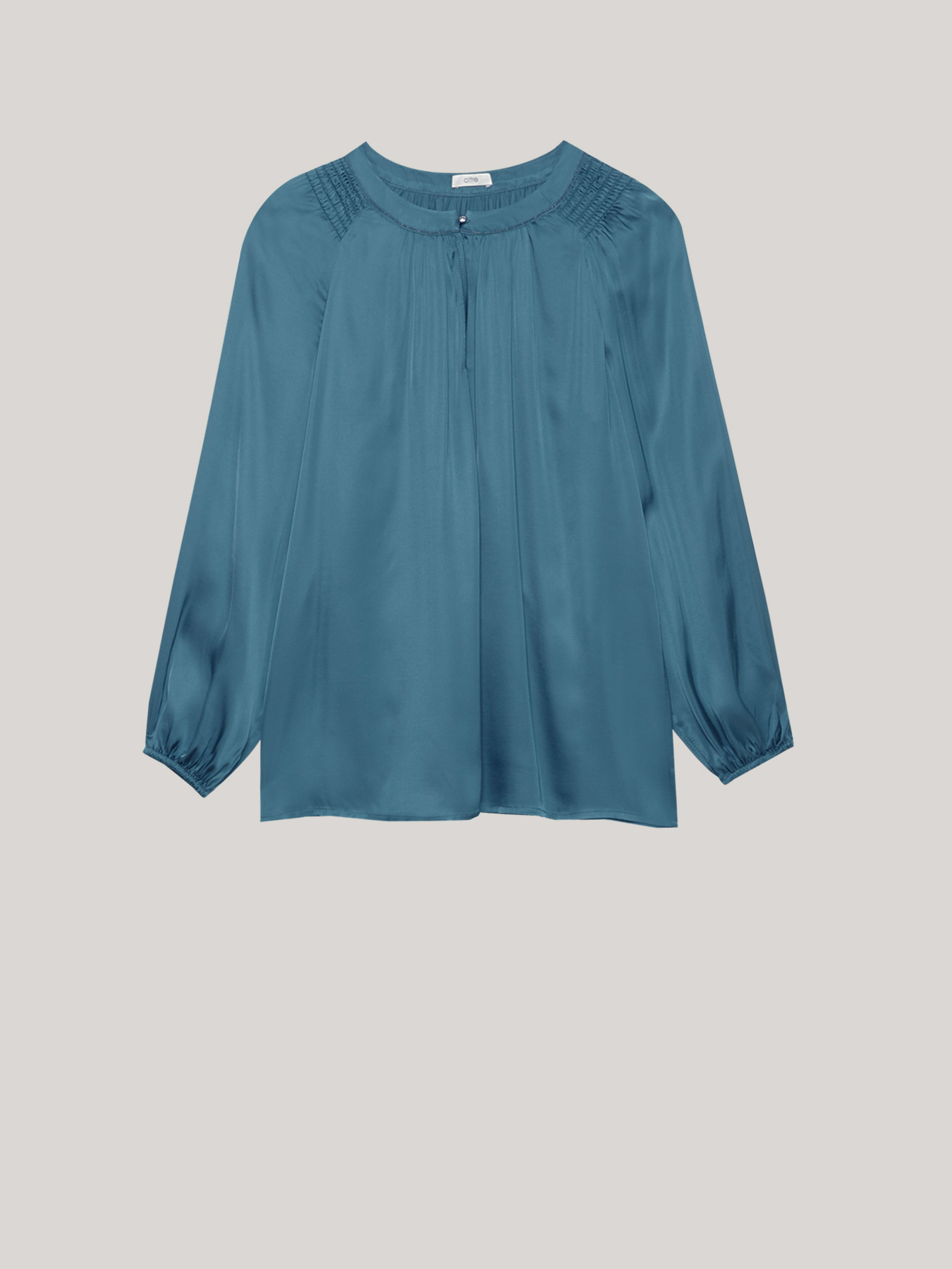 Blouse en satin avec fronces image number 3