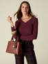 Shoulder bag with floral charms image number 0