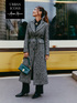 Long herringbone coat image number 0