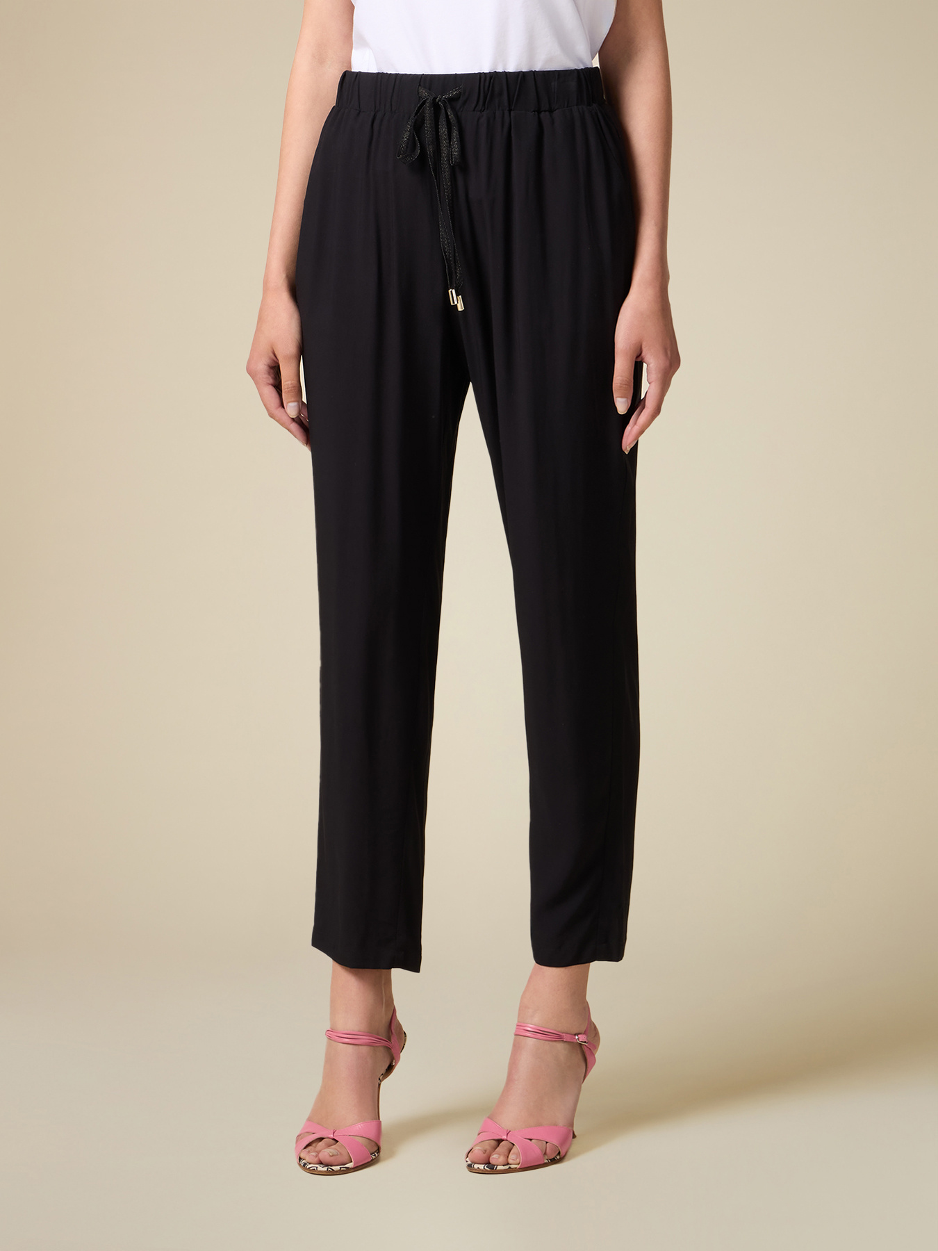 Pantaloni jogger din viscoză image number 3