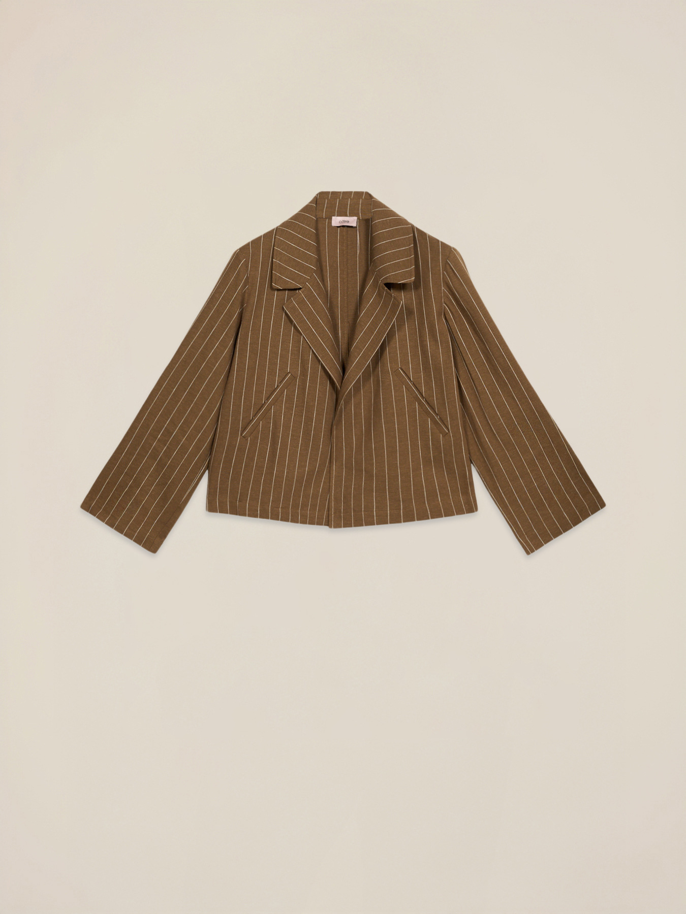 Sacou destructurat din amestec de in image number 3