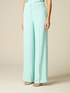 Wide-leg palazzo pants in crepe fabric image number 3
