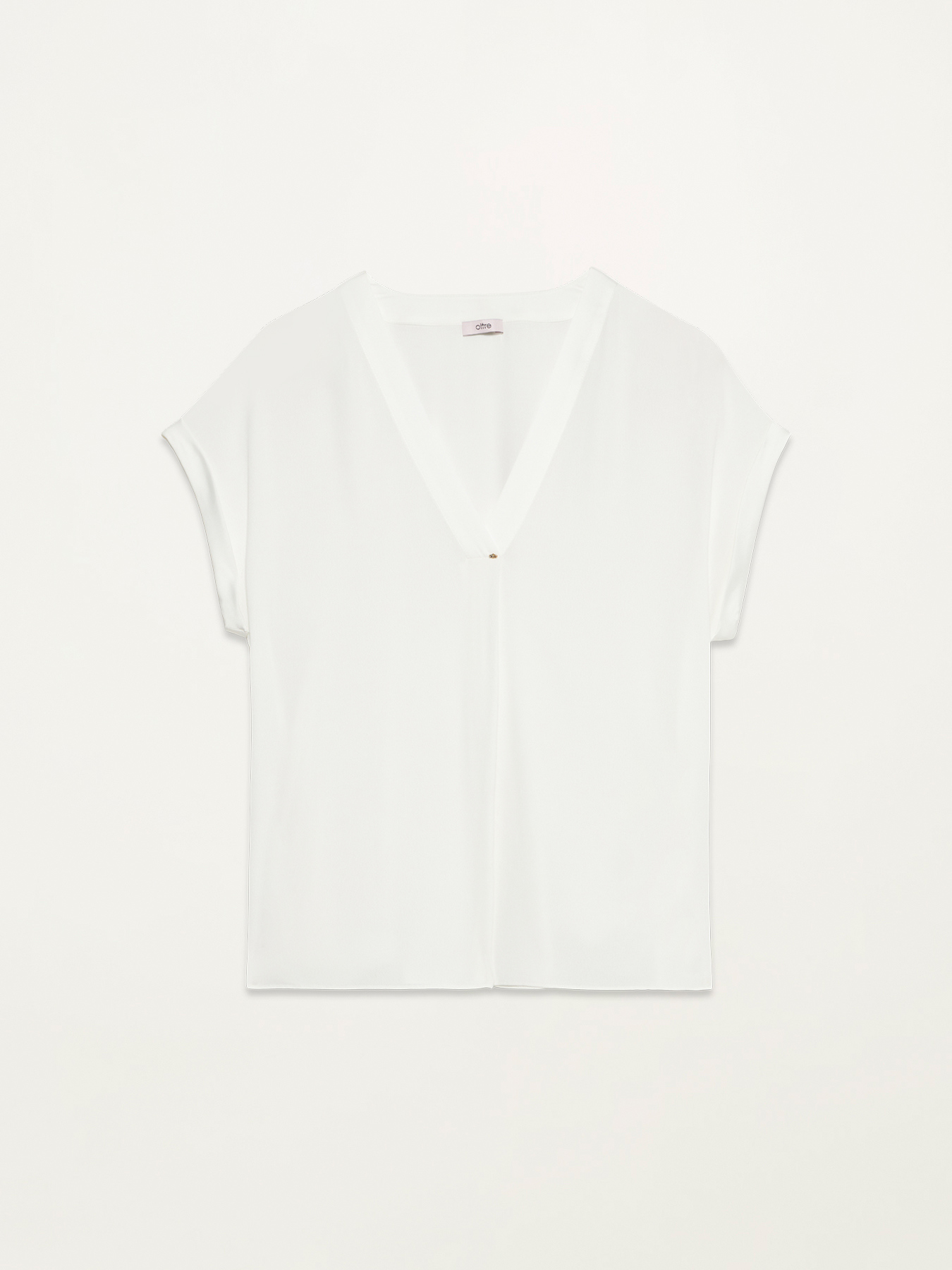 Blusa in viscosa cr&ecirc;pe image number 3