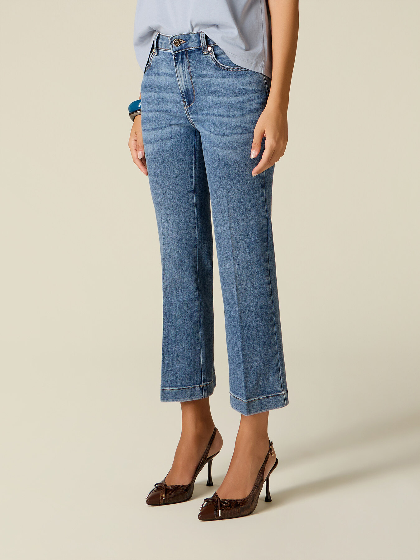 Ausgestellte Jeans in Stone-washed-Optik image number 3