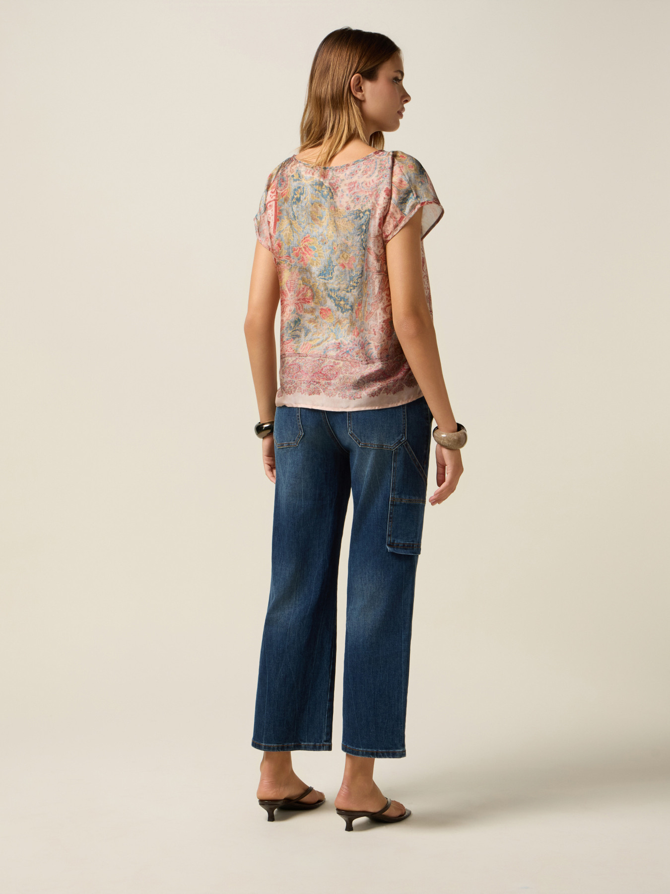 Fantasie-Bluse aus Satin image number 1