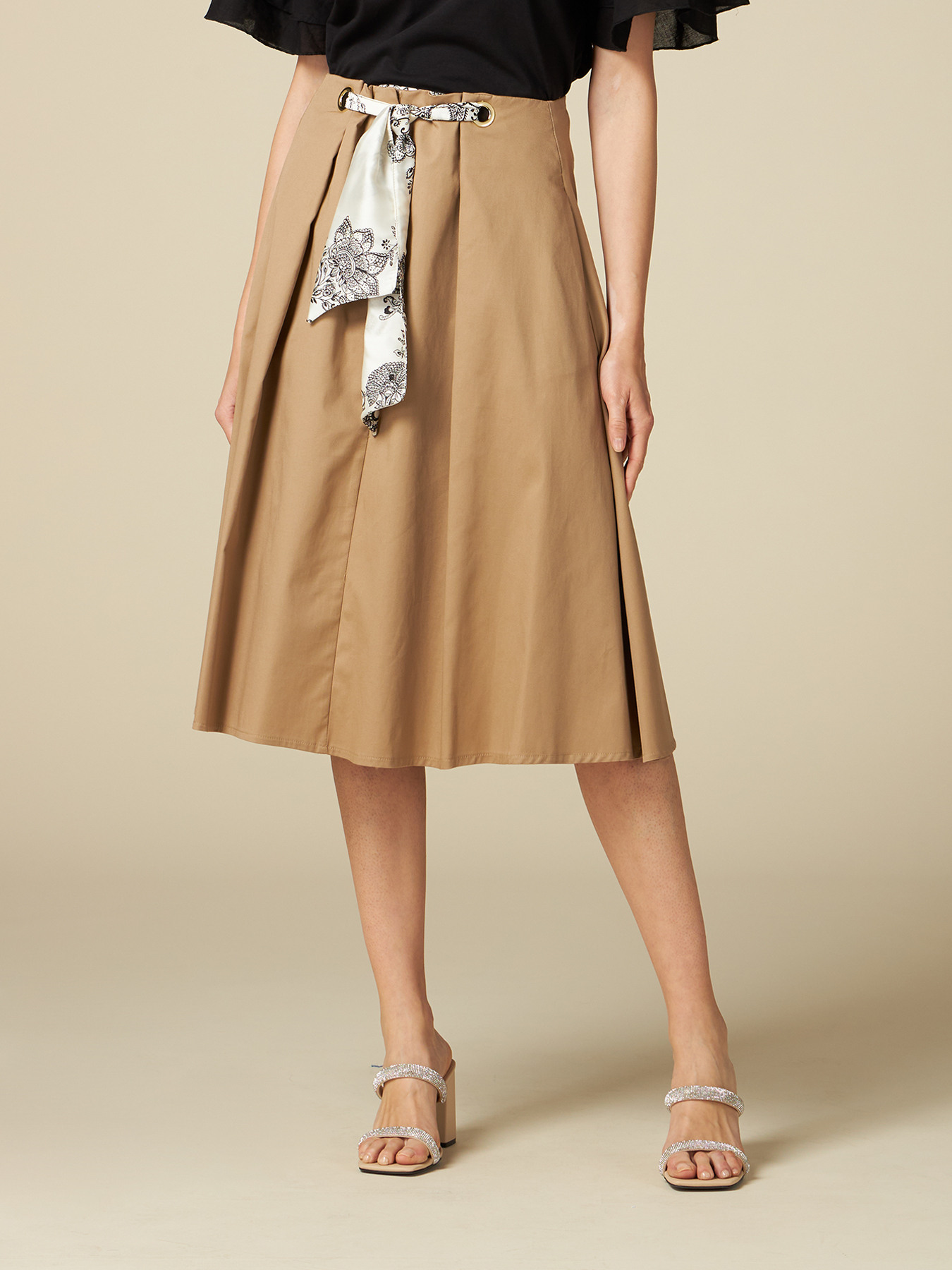 Jupe avec ceinture foulard image number 3