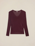 V-neck cashmere blend t-shirt image number 3