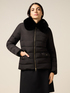 Down jacket with plush collar image number 0