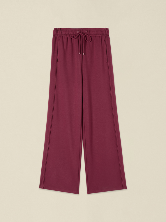 Joggers palazzo cu piping