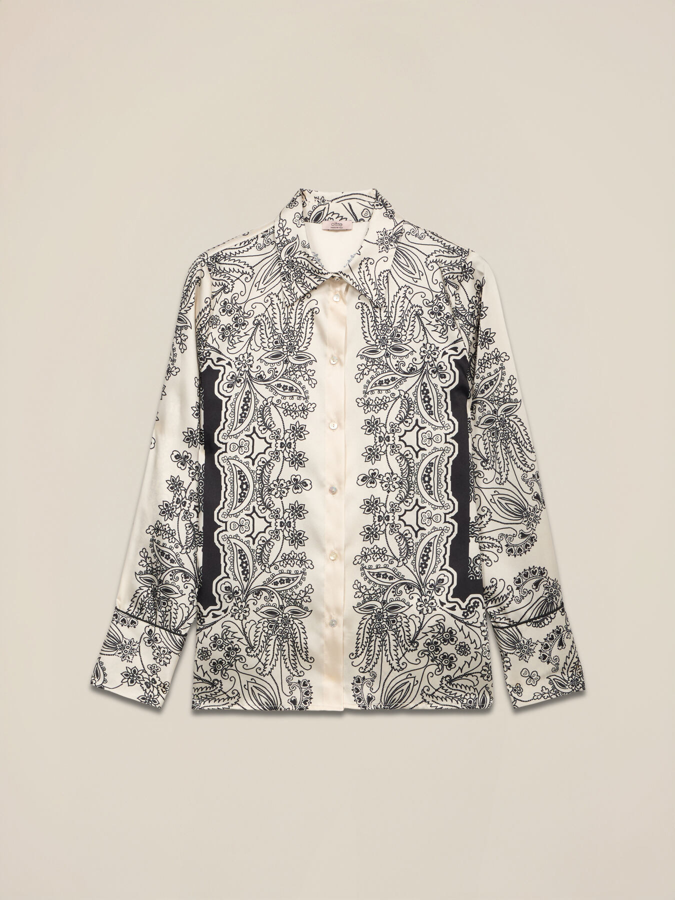Patterned satin shirt image number 3