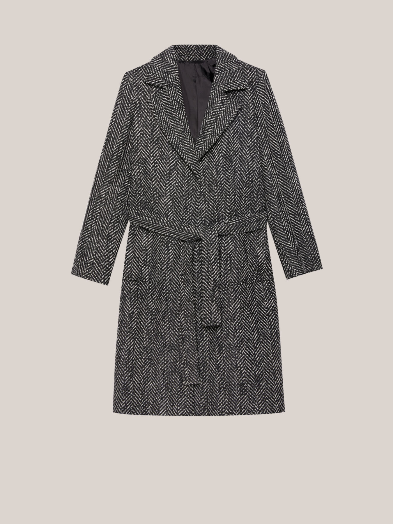 Cappotto spigato misto lana image number 3