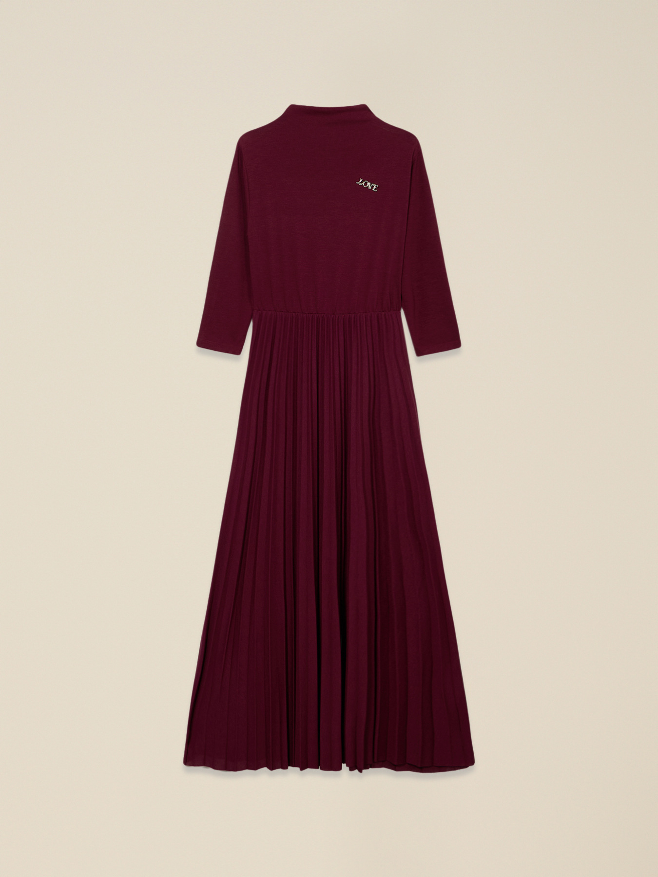 Robe &eacute;vas&eacute;e en m&eacute;lange viscose avec broche image number 3