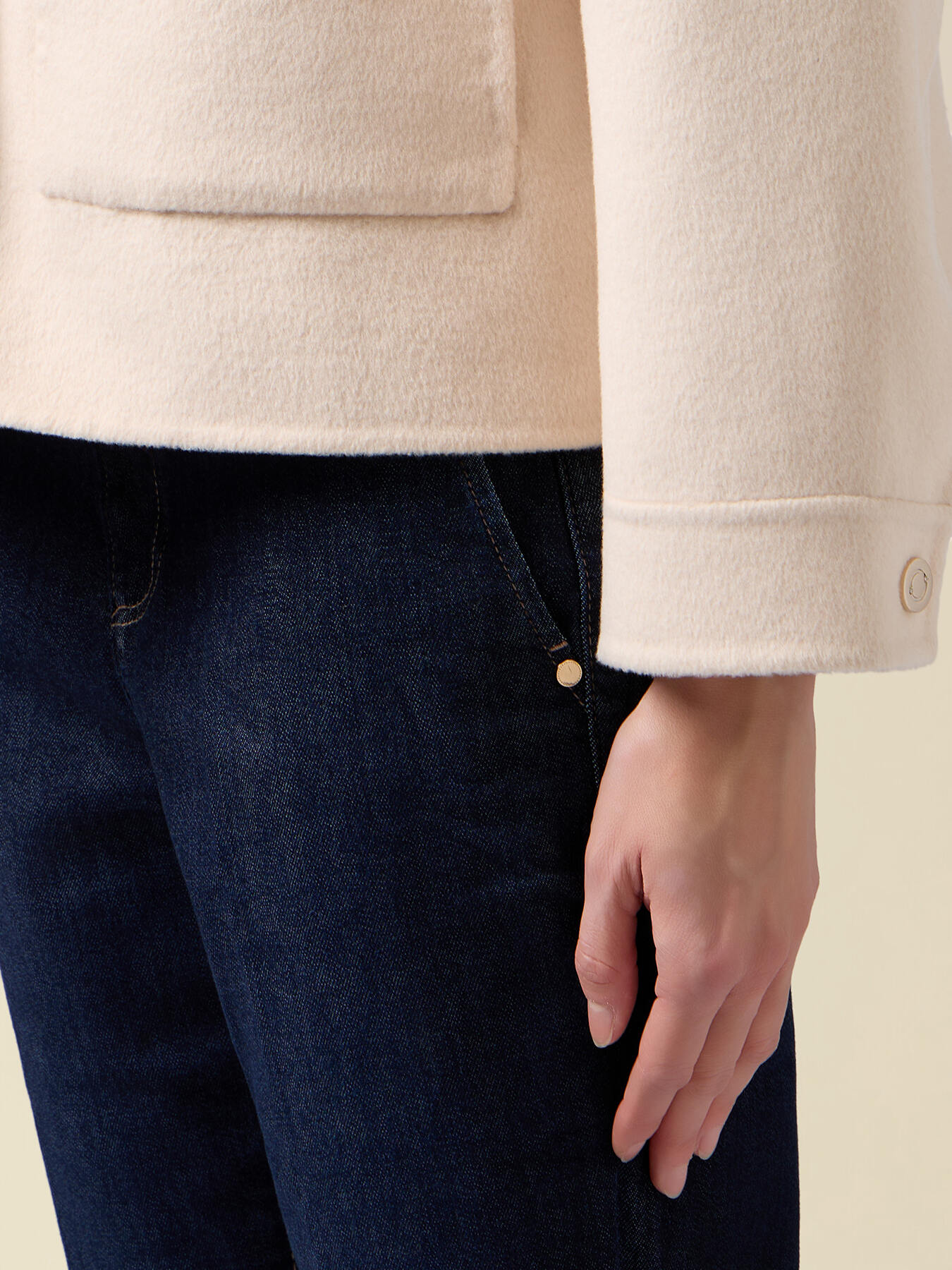 Short mixed wool coat image number 2