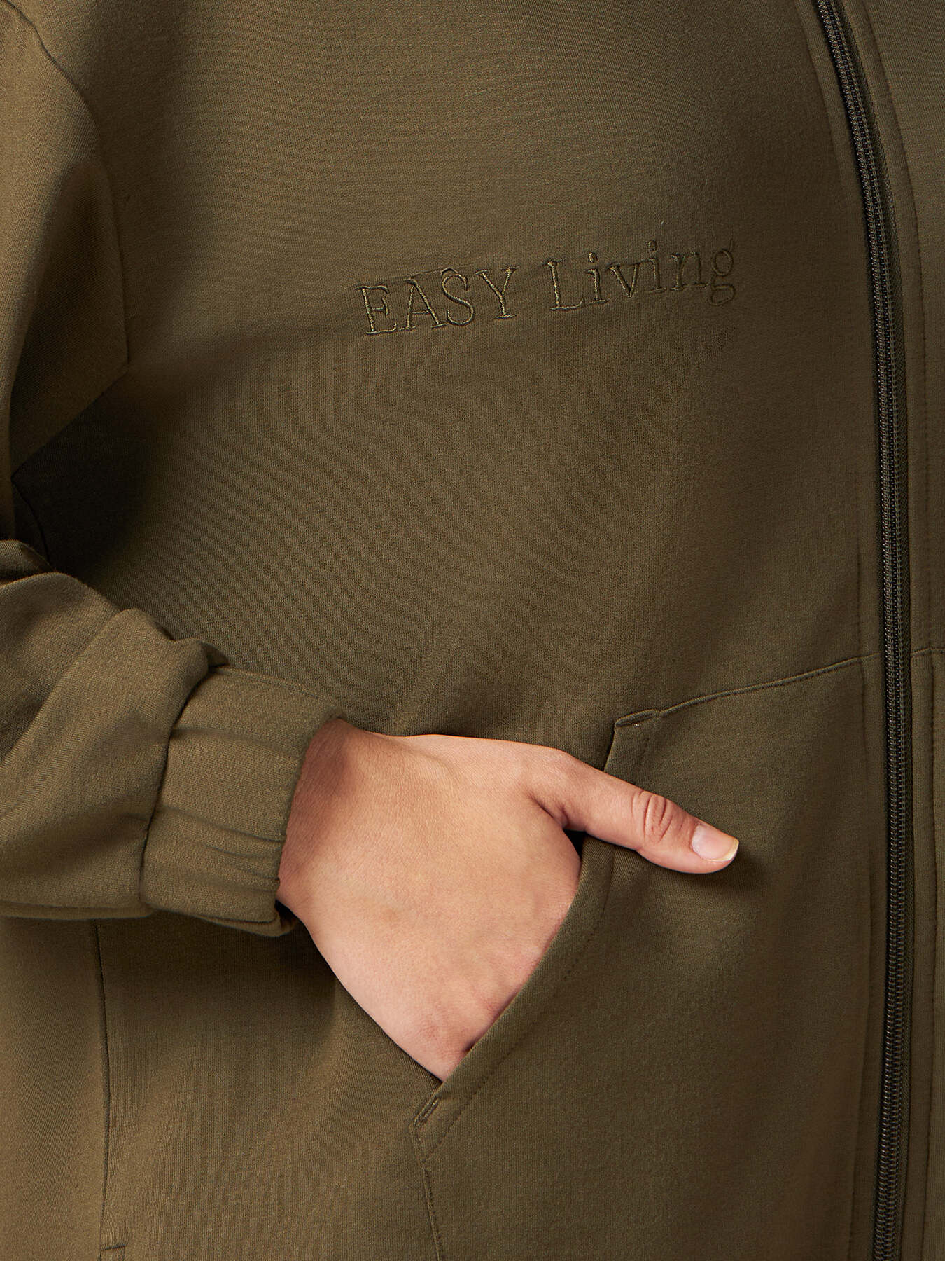 Sudadera con capucha y bordado con texto image number 2