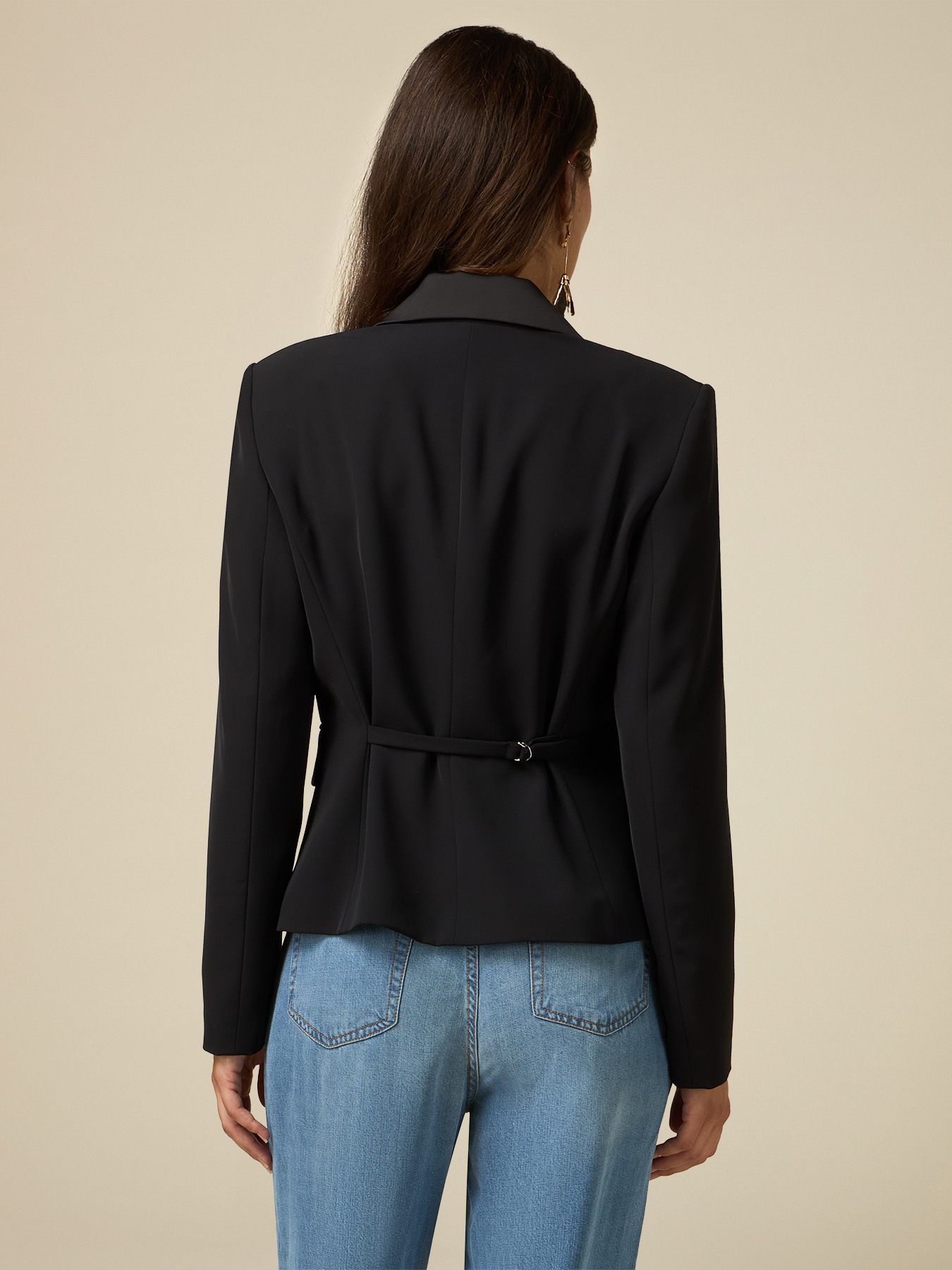 Blazer mit Satin-Details image number 1