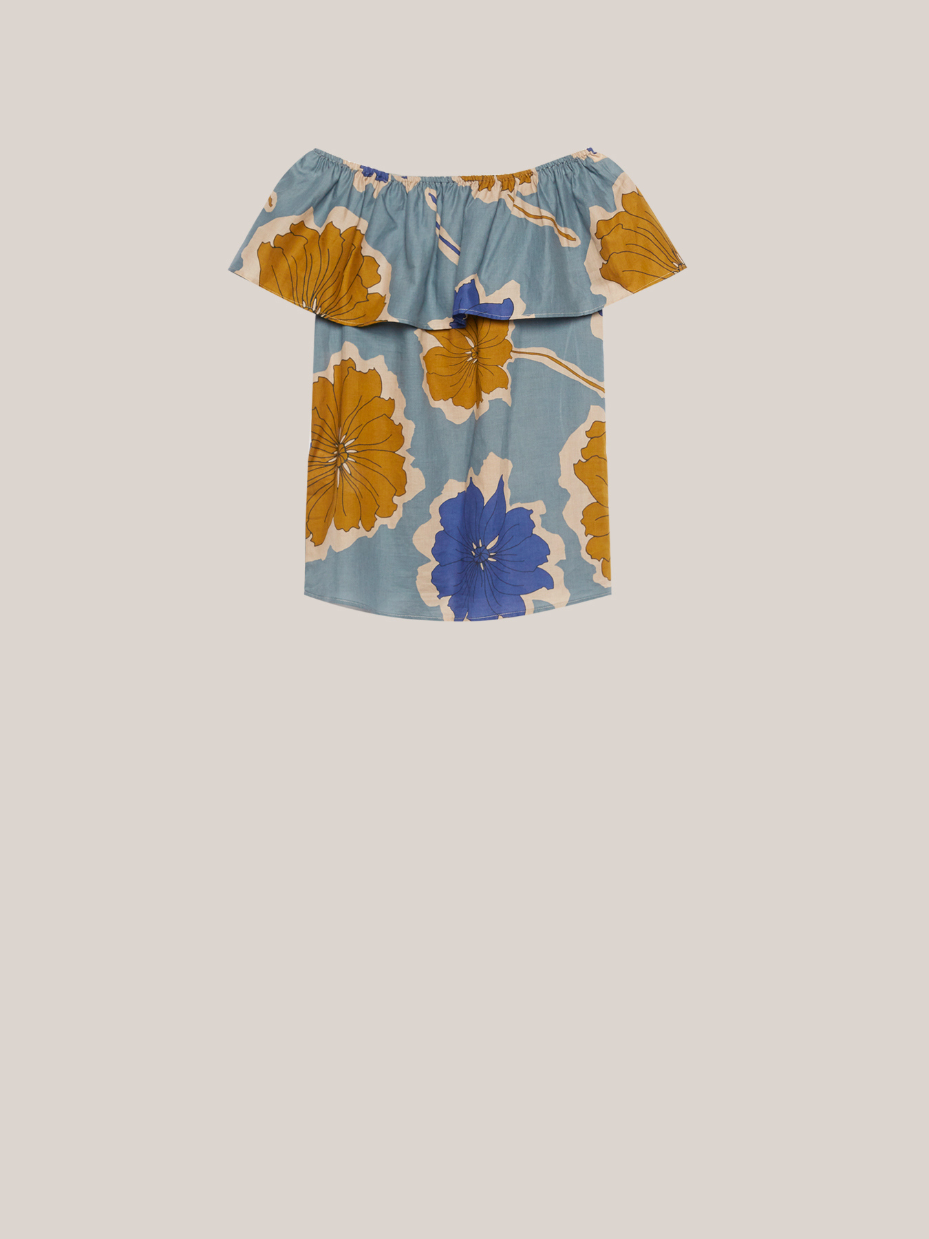Top floreale in cotone image number 3