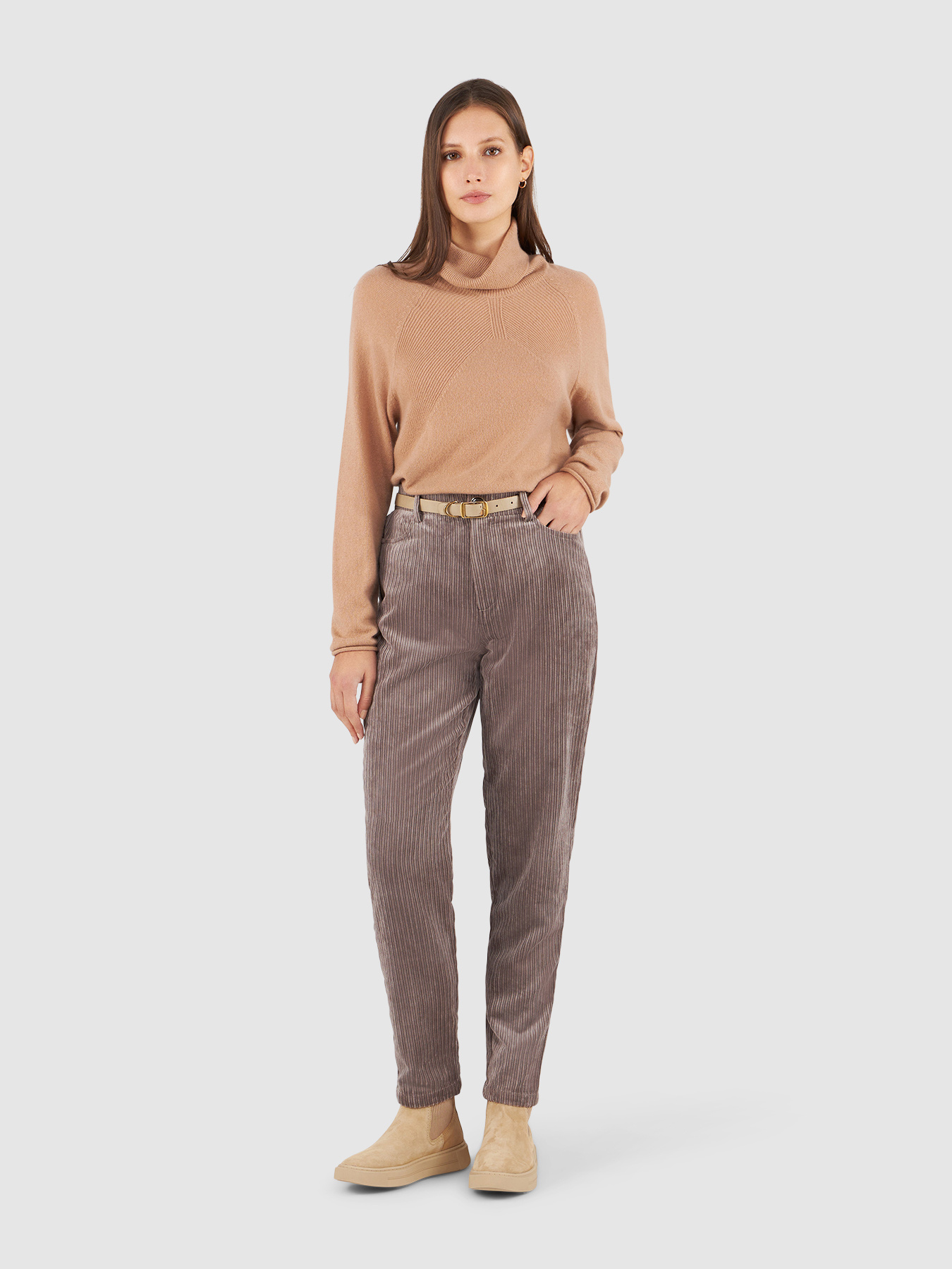 Ribbed velvet joggers image number 0