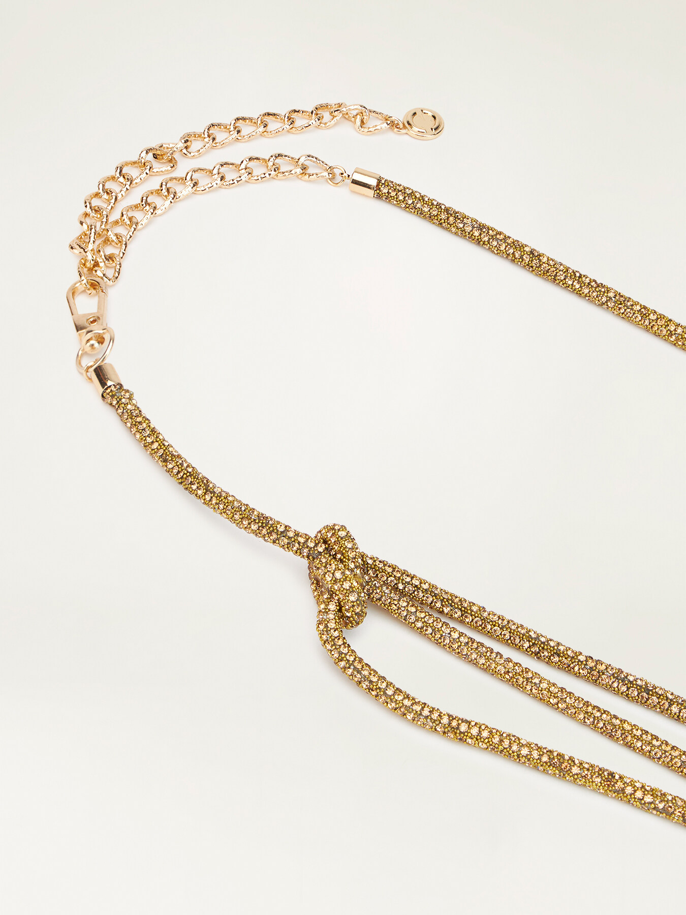 Cintura tubolare in micro strass image number 2