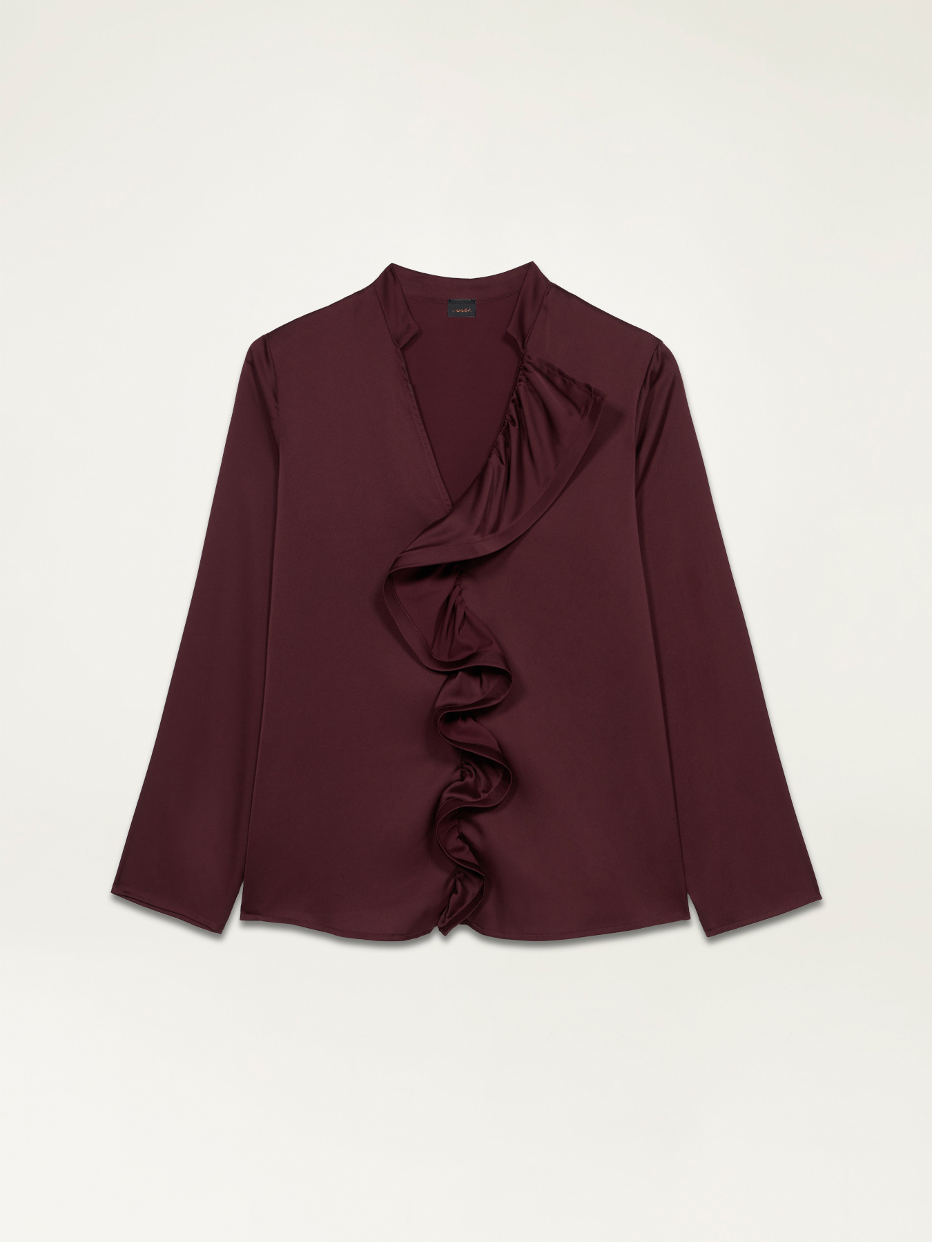 Blusa in raso con volant image number 4