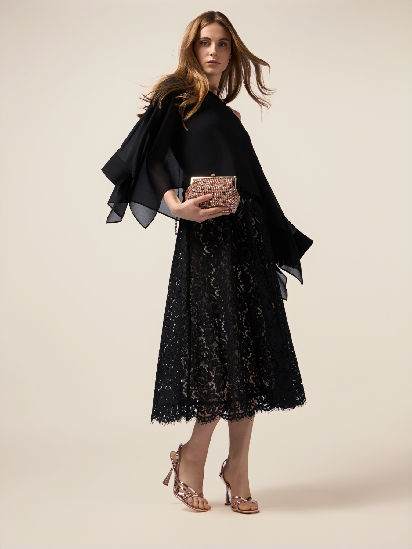 Vestito midi in pizzo image number 3