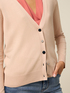 Cardigan col V mélange viscose image number 2