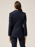 Denim blazer with metal chains image number 1